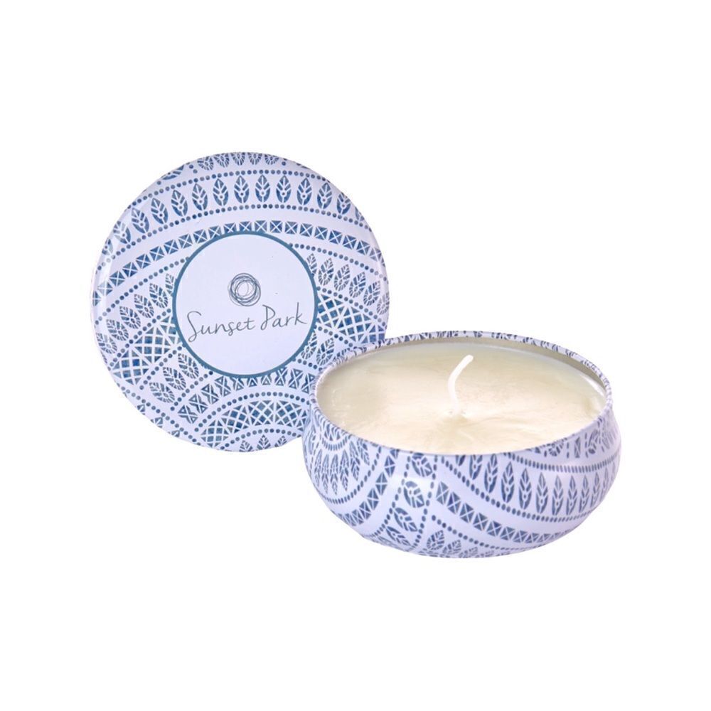Sunset Park Metro Weave Lavender Candle in Decorative Tin New